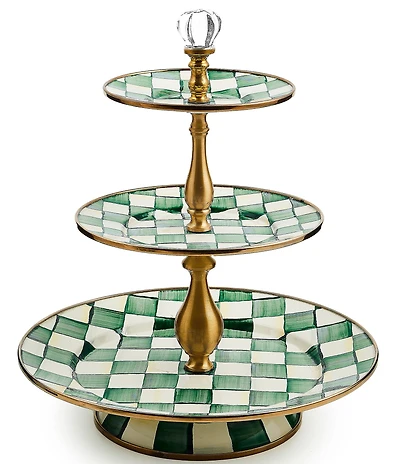 MacKenzie-Childs Check Three Tier Sweet Stand