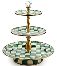 MacKenzie-Childs Check Three Tier Sweet Stand