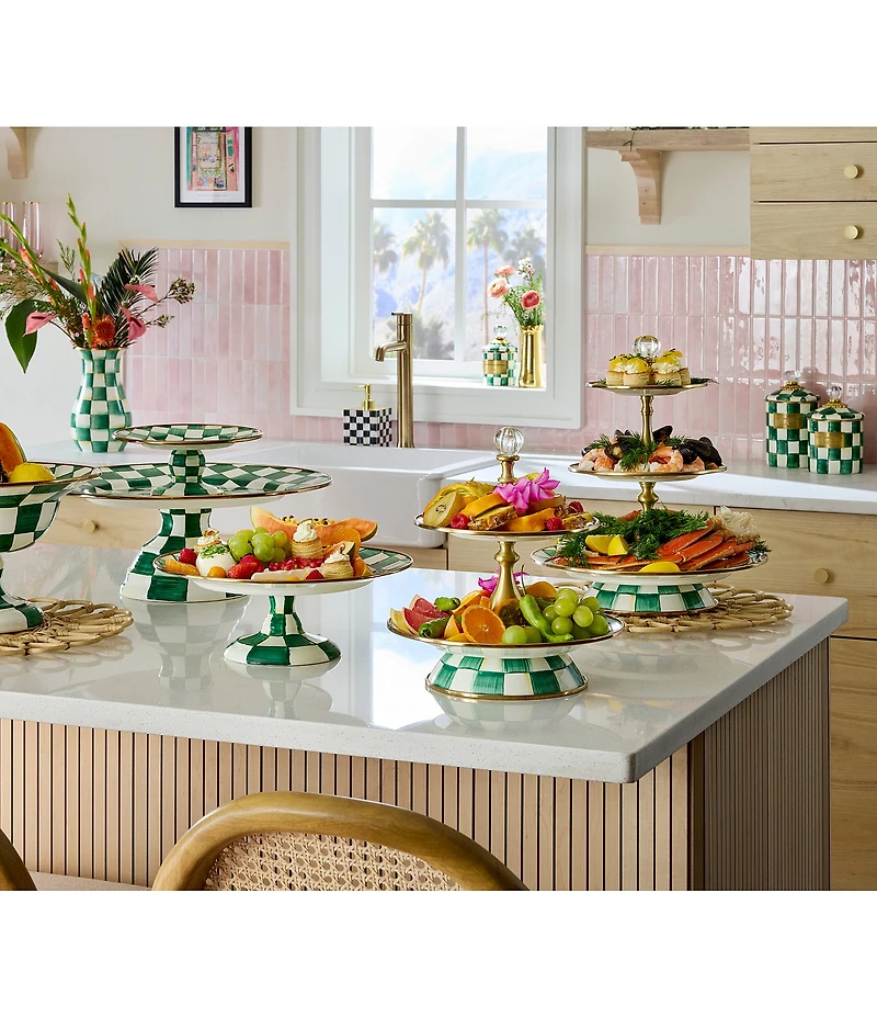 MacKenzie-Childs Check Three Tier Sweet Stand