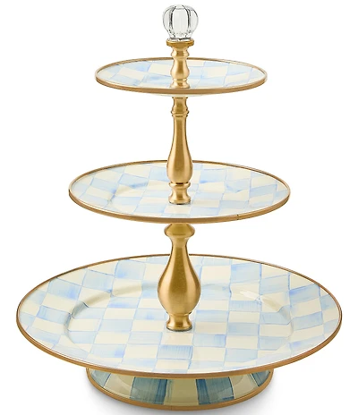 MacKenzie-Childs Check Three Tier Sweet Stand