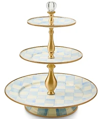 MacKenzie-Childs Check Three Tier Sweet Stand