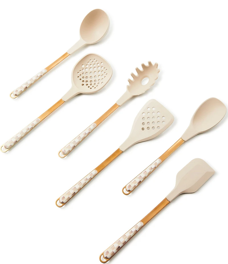 MacKenzie-Childs Check Utensil Caddy Set