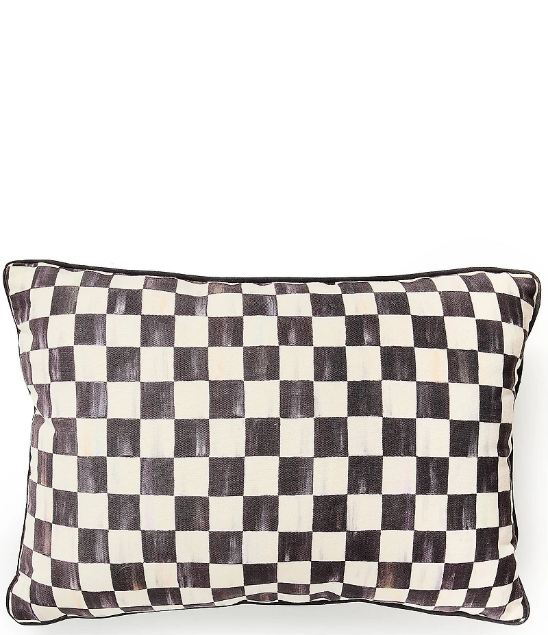 MacKenzie-Childs Outdoor Check Print Lumbar Throw Pillow