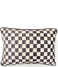 MacKenzie-Childs Outdoor Check Print Lumbar Throw Pillow