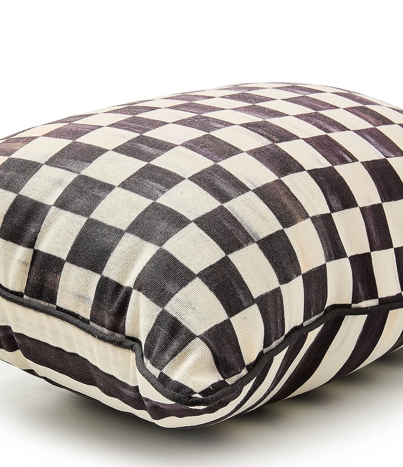 MacKenzie-Childs Outdoor Check Print Lumbar Throw Pillow