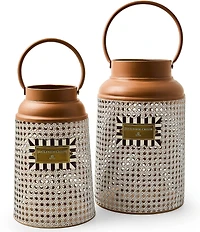 MacKenzie-Childs Outdoor Garden Collection Antique-Style Cane Lantern with Handle