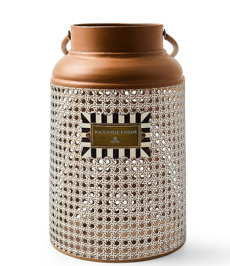 MacKenzie-Childs Outdoor Garden Collection Antique-Style Cane Lantern with Handle