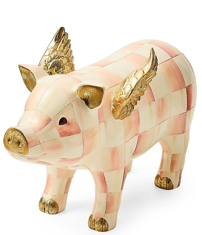 MacKenzie-Childs Outdoor Garden Collection Flying Pig Decorative Figurine