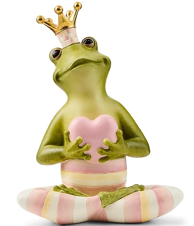 MacKenzie-Childs Outdoor Garden Collection Rosy Fergal the Frog with Heart Decorative Figurine