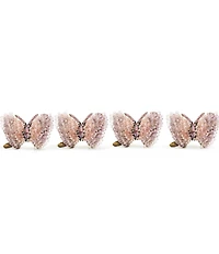 MacKenzie-Childs Pink Butterfly Hill Napkin Rings, Set of 4