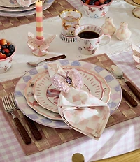 MacKenzie-Childs Pink Butterfly Hill Napkin Rings, Set of 4