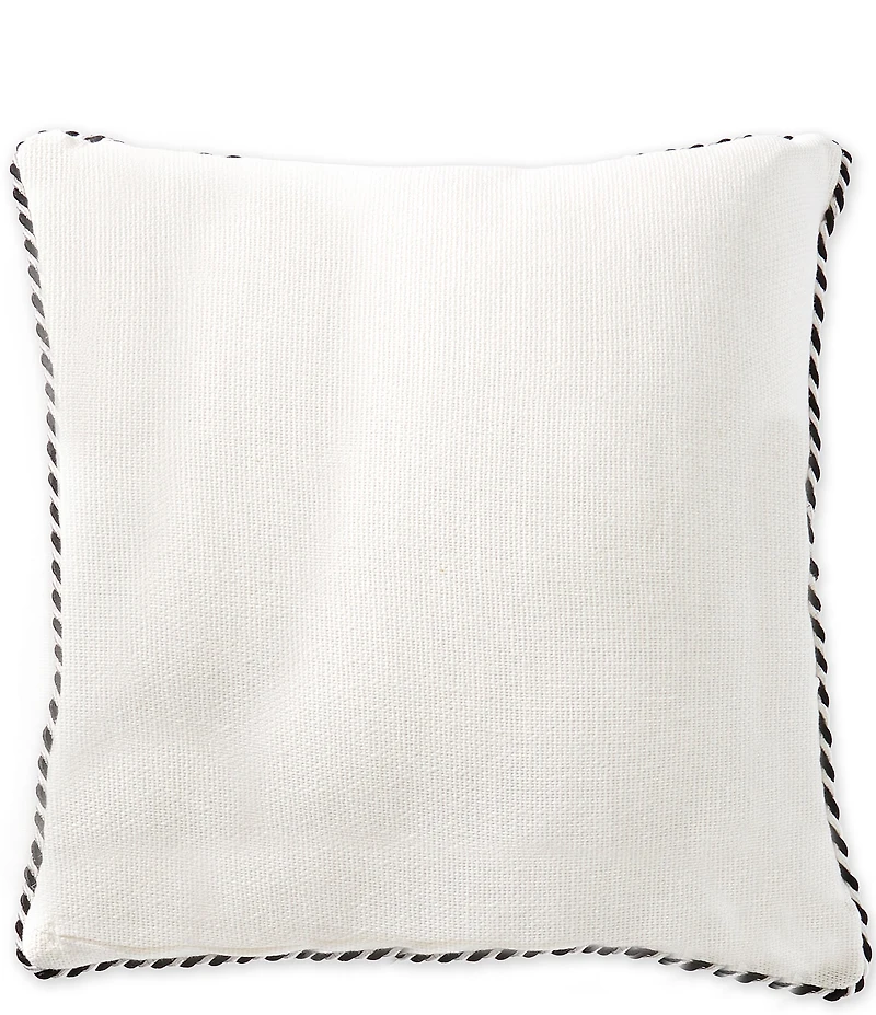 MacKenzie-Childs Pink Check Hearts Bouquet Throw Square Pillow