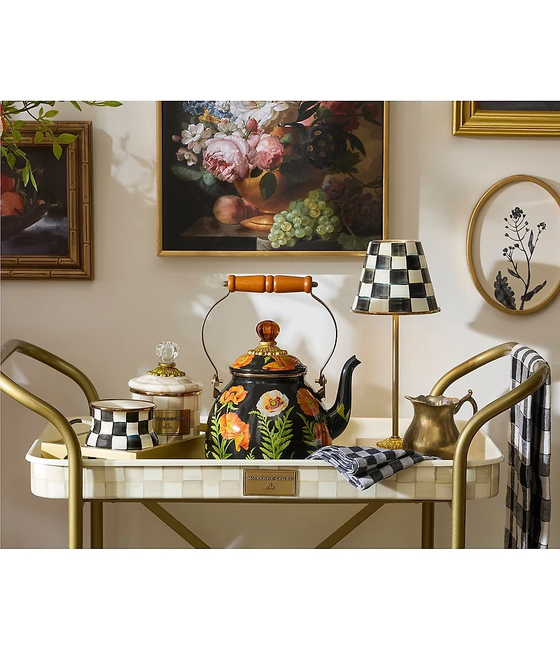 MacKenzie-Childs Poppy Enamel Tea Kettle, 2-Qt.