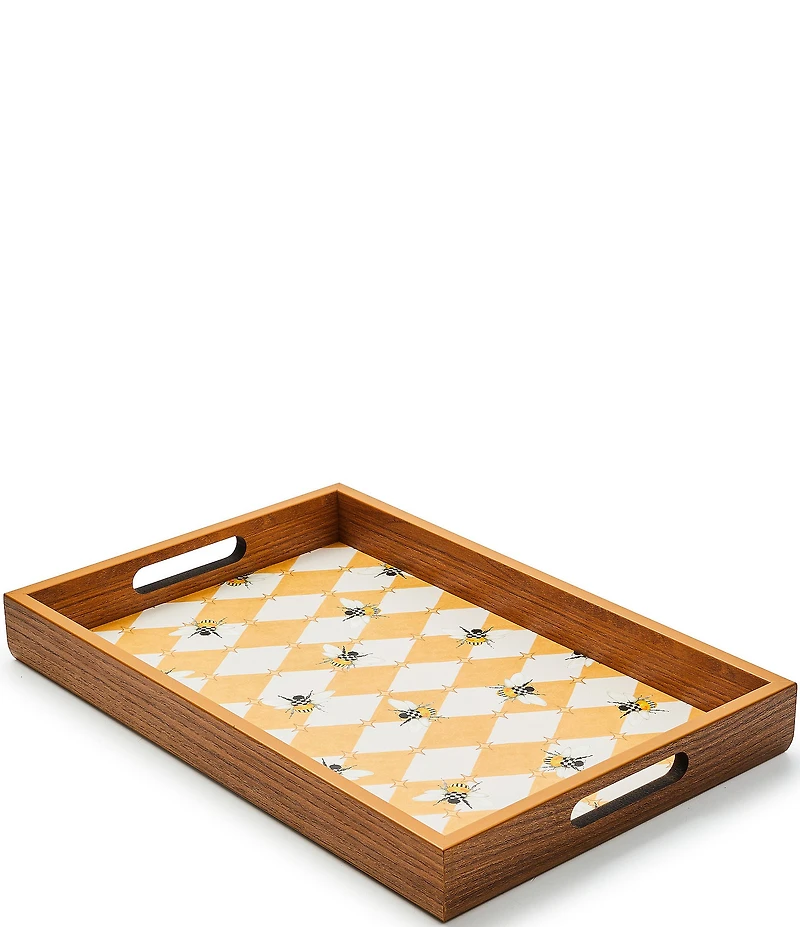MacKenzie-Childs Queen Bee Wood Serving Tray with Handles