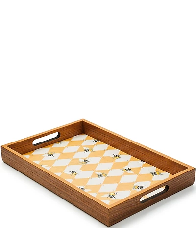MacKenzie-Childs Queen Bee Wood Serving Tray with Handles