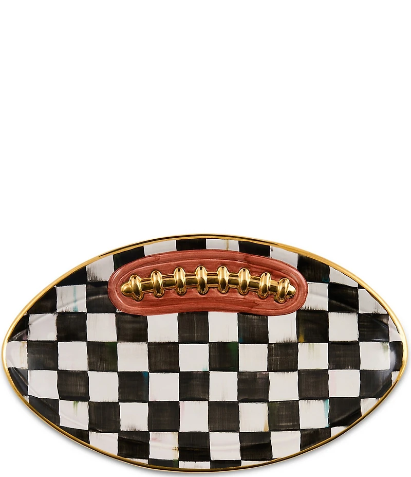 MacKenzie-Childs Check®Ceramic Football Serving Platter