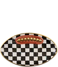 MacKenzie-Childs Check®Ceramic Football Serving Platter