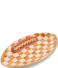 MacKenzie-Childs Check®Ceramic Football Serving Platter