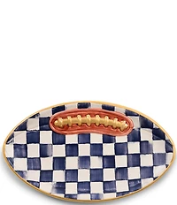 MacKenzie-Childs Check®Ceramic Football Serving Platter