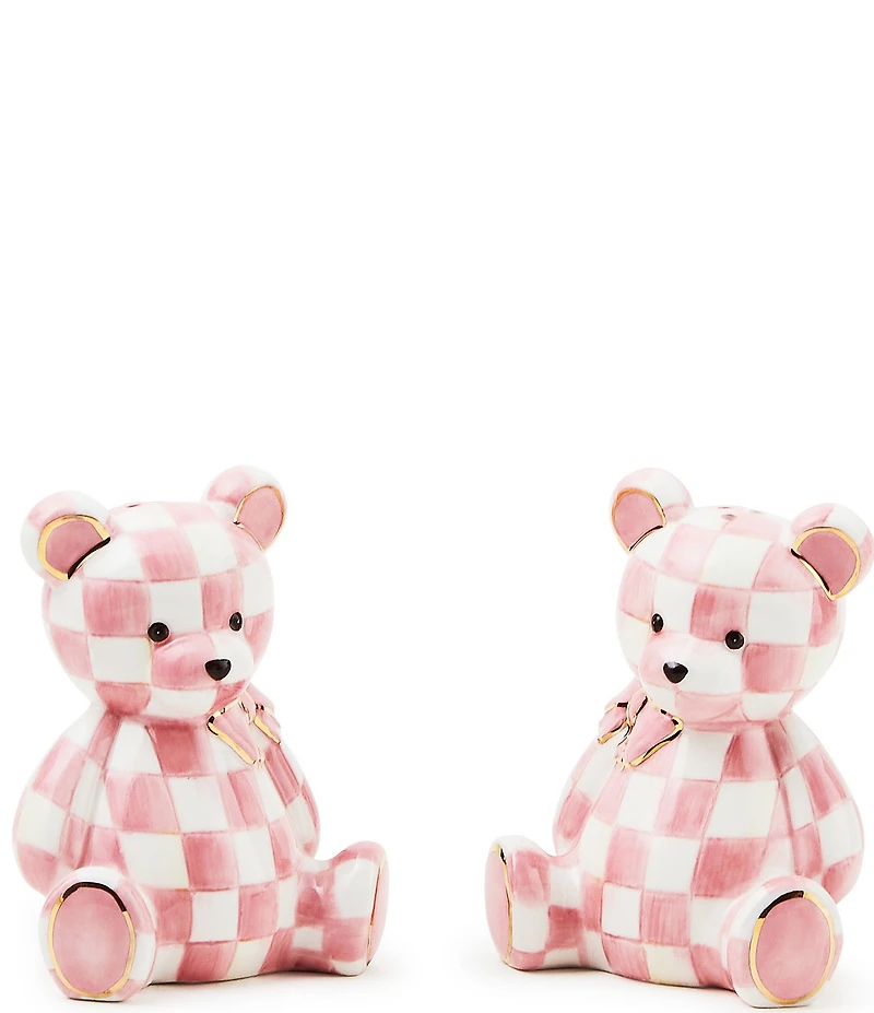 MacKenzie-Childs Rosy Bear Salt & Pepper Set