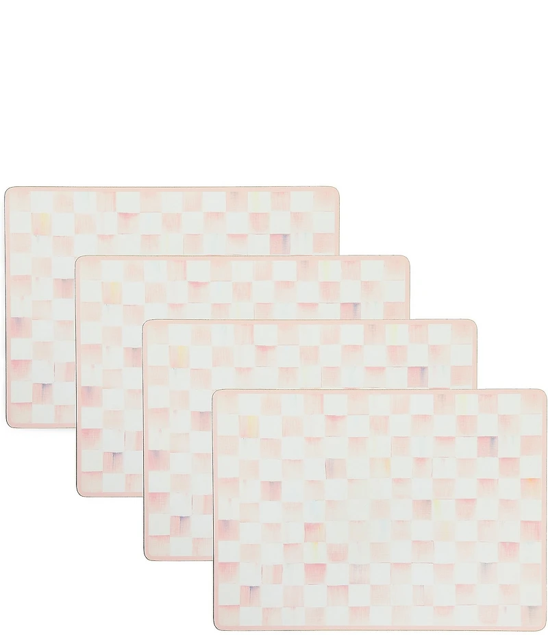 MacKenzie-Childs Check Cork Back Placemats, Set of 4