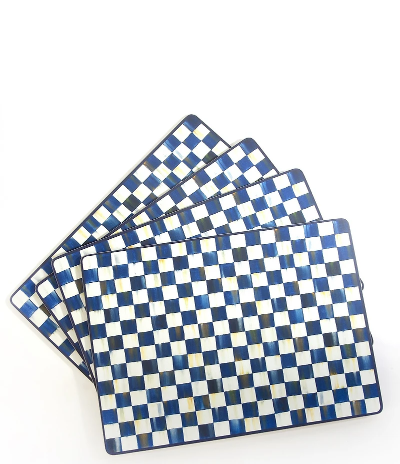 MacKenzie-Childs Check Cork Back Placemats, Set of 4