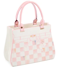 MacKenzie-Childs Rosy Check Doodles Handbag Vase