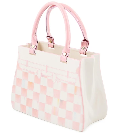 MacKenzie-Childs Rosy Check Doodles Handbag Vase