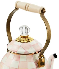 MacKenzie-Childs Check Enamel Tea Kettle, 2 Qt.