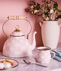 MacKenzie-Childs Check Enamel Tea Kettle, 2 Qt.