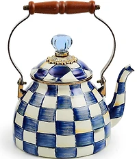 MacKenzie-Childs Check Enamel Tea Kettle, 2 Qt.