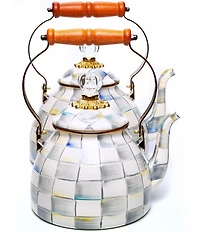 MacKenzie-Childs Check Enamel Tea Kettle, 2 Qt.
