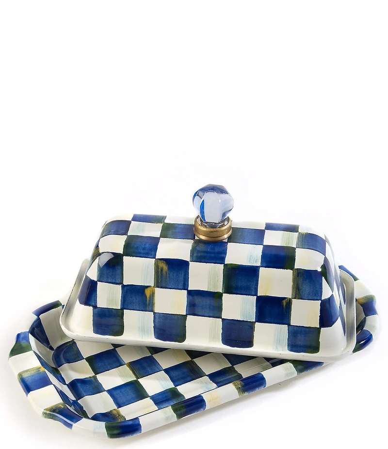 MacKenzie-Childs Check Enamel Butter Box