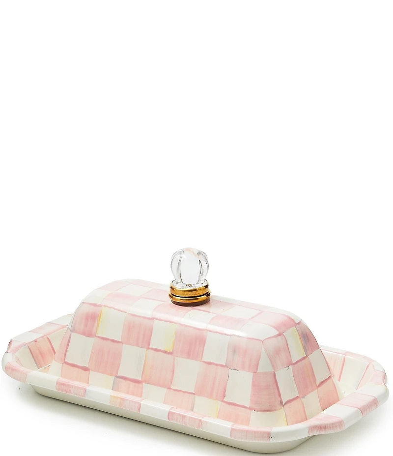MacKenzie-Childs Check Enamel Butter Box