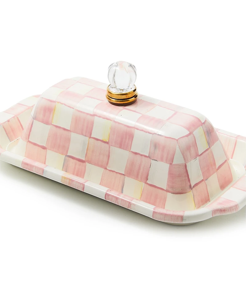 MacKenzie-Childs Check Enamel Butter Box