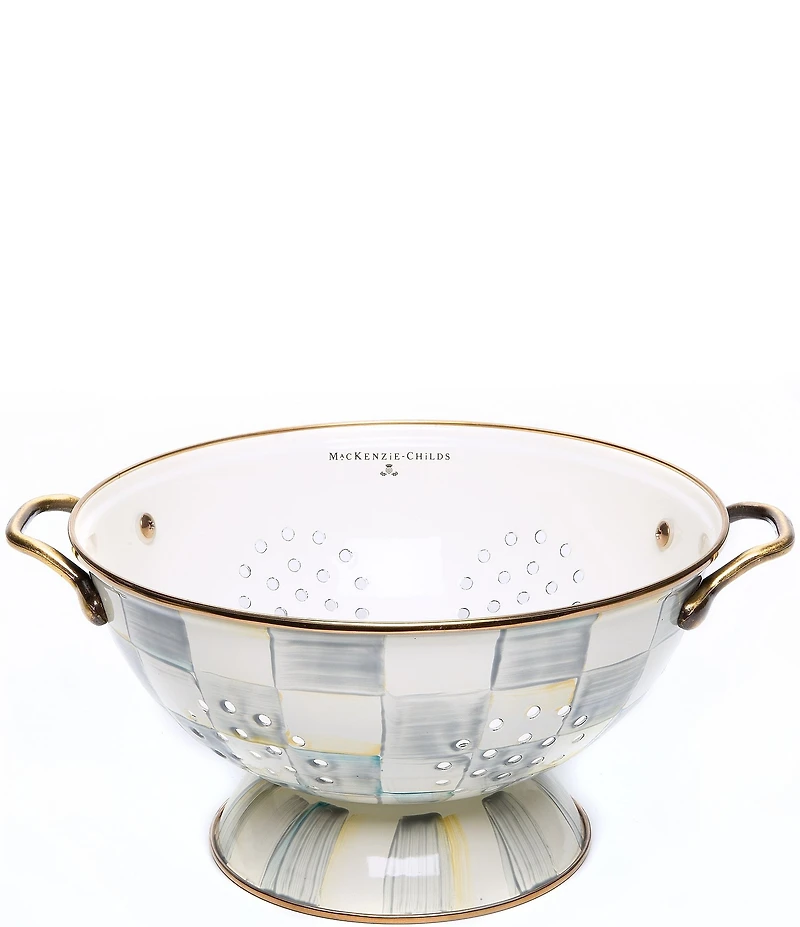 MacKenzie-Childs Check Enamel Colander
