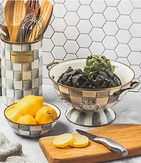 MacKenzie-Childs Check Enamel Colander