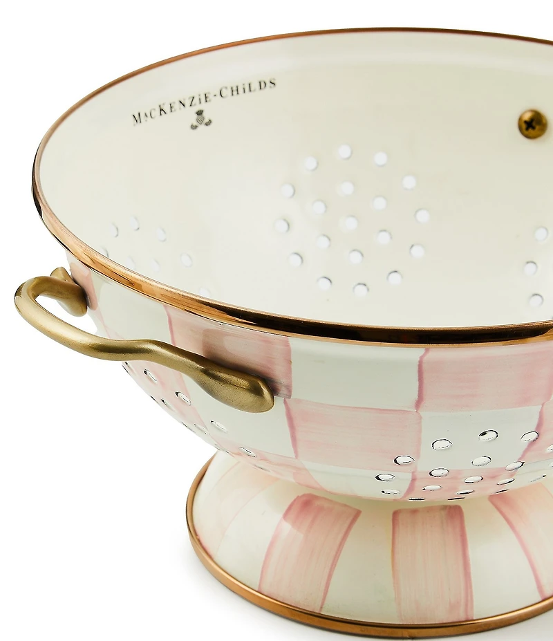 MacKenzie-Childs Check Enamel Colander