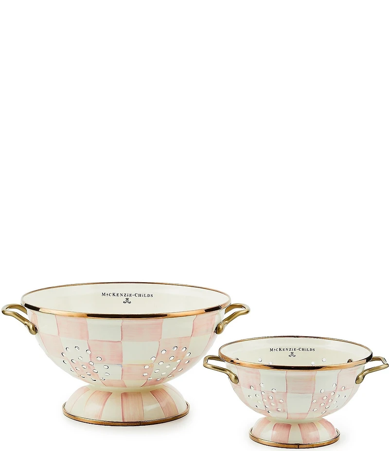 MacKenzie-Childs Check Enamel Colander