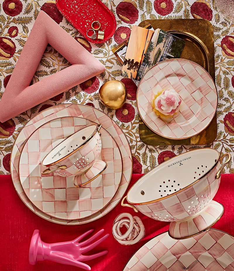MacKenzie-Childs Check Enamel Colander