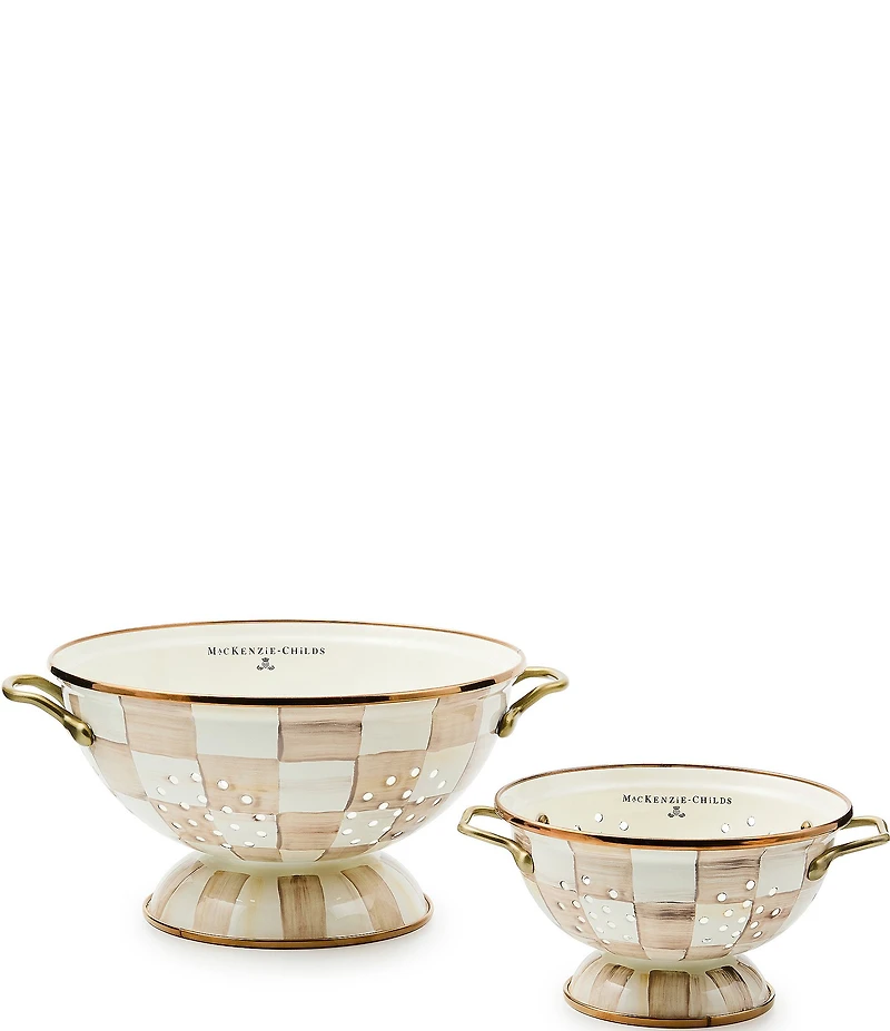 MacKenzie-Childs Check Enamel Colander