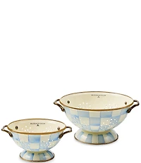 MacKenzie-Childs Check Enamel Colander