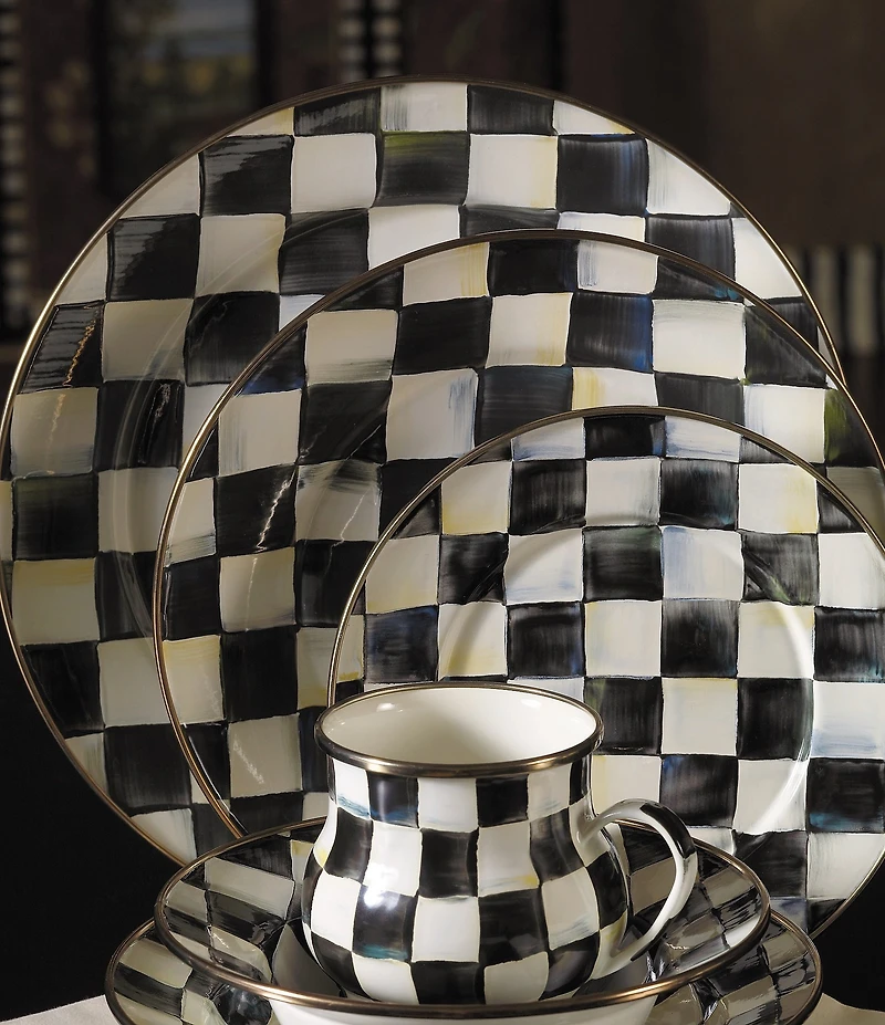 MacKenzie-Childs Check Enamel Dinner Plate