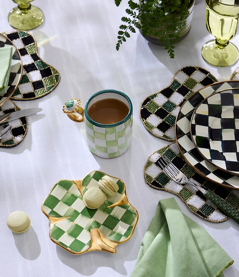 MacKenzie-Childs Check Enamel Dinner Plate