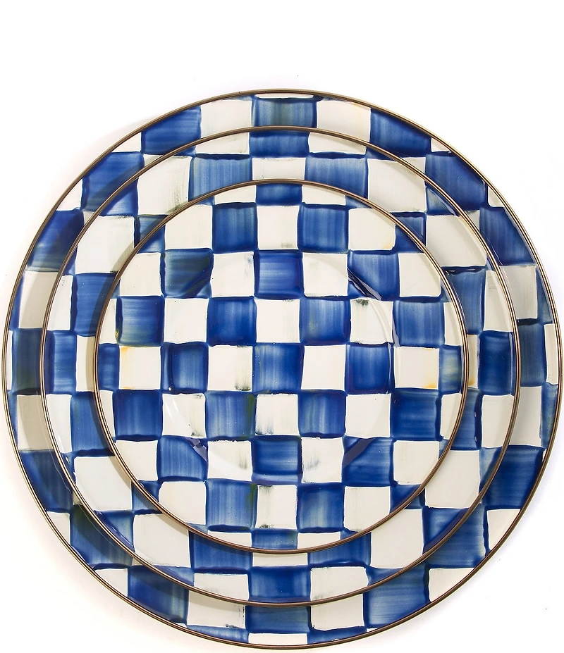 MacKenzie-Childs Check Enamel Dinner Plate