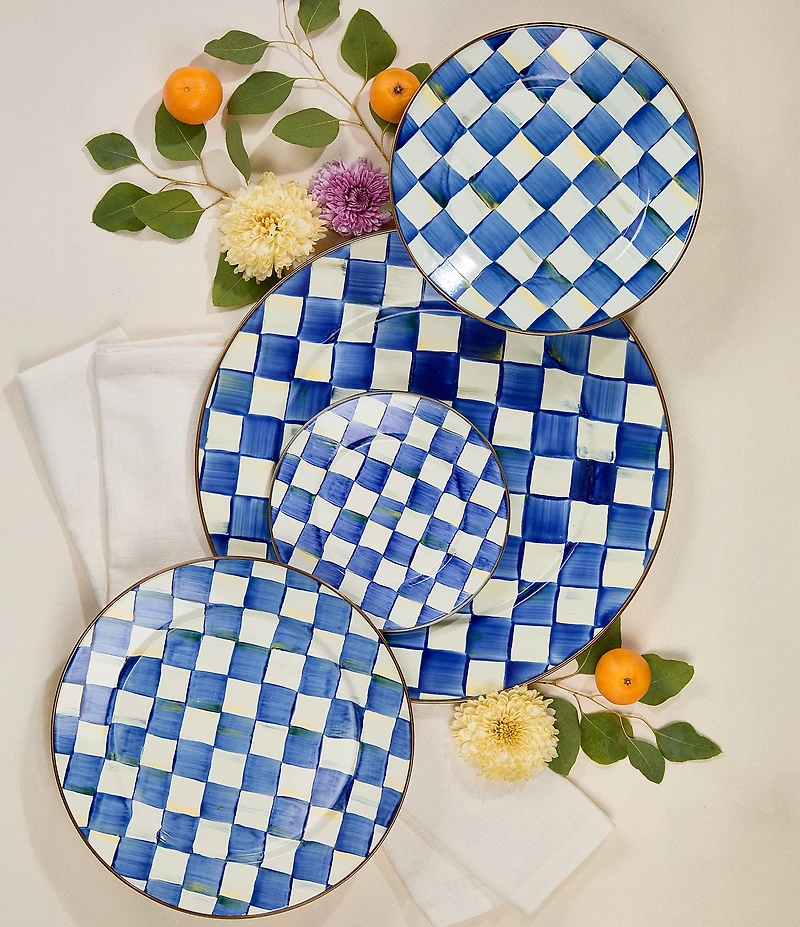 MacKenzie-Childs Check Enamel Dinner Plate
