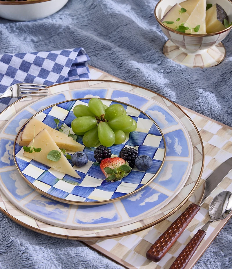 MacKenzie-Childs Check Enamel Dinner Plate