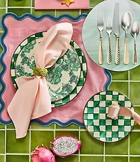 MacKenzie-Childs Check Enamel Dinner Plate