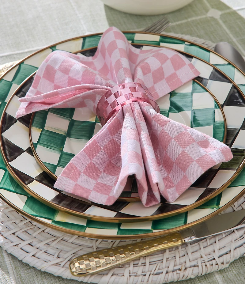 MacKenzie-Childs Check Enamel Dinner Plate
