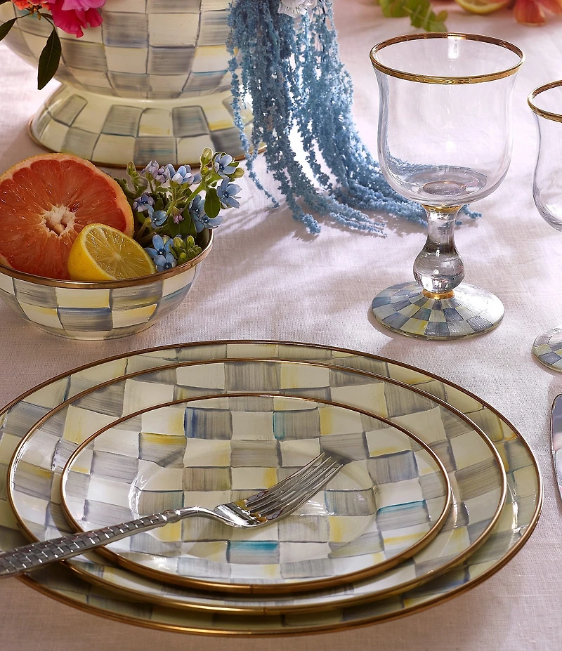 MacKenzie-Childs Check Enamel Dinner Plate